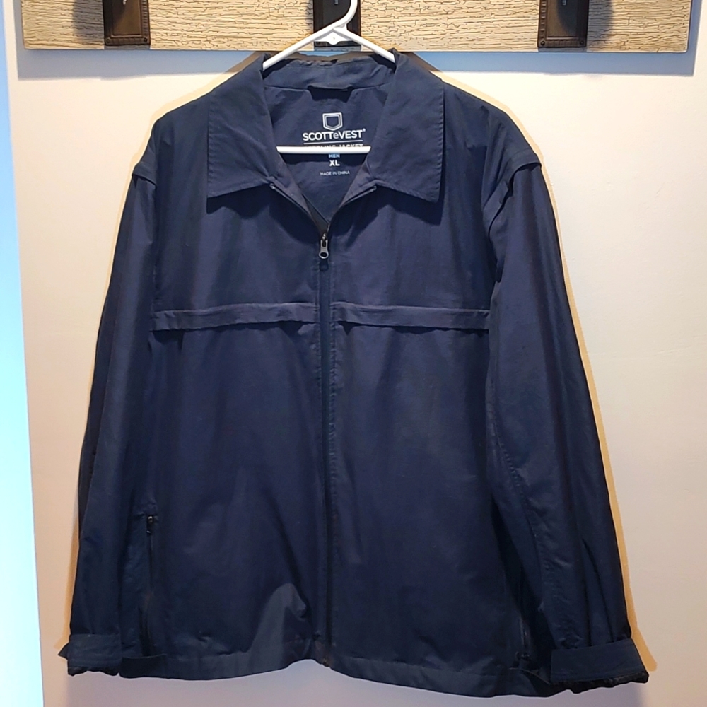 ScotteVest Men's Sterling Navy Jacket Size XL